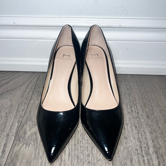 Marc Fisher Black Block Heel Pumps - Picture 3 of 6